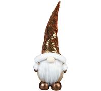 Shatchi 56cm Gnome Santa - Christmas Figurine in Gold Shatchi Gold