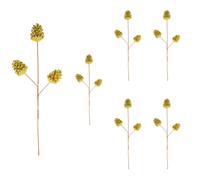 Shatchi 58cm Glitter Gold Pine Cone Christmas Picks | Size: 12 Pack Shatchi Gold 12 Pack