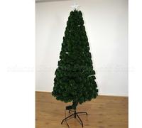 SHATCHI 5ft 150cm LED Fibre Optic Christmas Tree Multi Colour Changing with Various Effects Xmas Decoration, Green