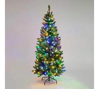 Shatchi 5Ft Prelit Multicolour Leds Slim Chrismtmas Tree Multicolour Leds