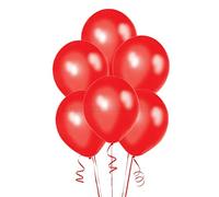 Shatchi 5pcs Metallic Red Balloons Helium Quality Latex Wedding Christmas Xmas Velentine Day Anniversary Birthday Party Decorations Celebrations Baloon 12"