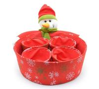 Shatchi 5pcs Novelty Set Snowman Sweet Christmas Dinner Table Decorations Favour Gifts Shop Bar Restaurants Display Tips Box Hamper Baskets, Multi