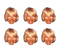 SHATCHI 5Pcs Queen Consort Camilla Parker Royal Family Face Mask King’s Coronation Supplies Celebrities Face Masks UK Hen Night Stag Parties Fancy Dress Bulk Wholesale