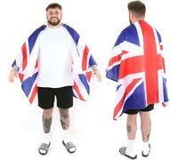 Shatchi 5x3FT Britain National Union Jack Wearable Body Sleeve Flag King Charles III Coronation Shatchi Multicolor