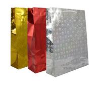 Shatchi 6 Assorted Large Holographic Present Gifts Bags Wedding Christmas Xmas Birthday