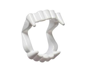 Shatchi 6 Pk Halloween White Fangs - Vampire Fake Teeth Costume Accessories