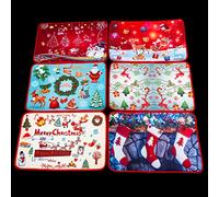 Shatchi 1 X Christmas Doormat Christmas Theme Printed Soft Anti-Slip Floor Mats Rugs Merry Christmas Indoor Outdoor Entrance Bathr