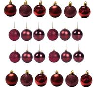 Shatchi 60mm/18Pcs Christmas Baubles Shatterproof Burgundy,tree Decorations