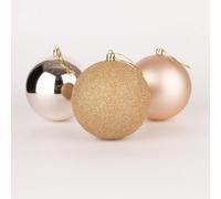 60mm/18Pcs Christmas Baubles Shatterproof Champagne Gold, Christmas Tree Decorations Ball Ornaments Balls Xmas Hanging Decorations Holiday Decor - Shiny,Matte,Glitter