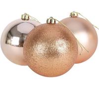 Shatchi 60mm/18Pcs Christmas Baubles Shatterproof Rose Gold,tree Decorations