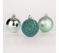 60mm/18Pcs Christmas Baubles Shatterproof Turquoise, Christmas Tree Decorations Ball Ornaments Balls Xmas Hanging Decorations Holiday Decor - Shiny,Matte,Glitter