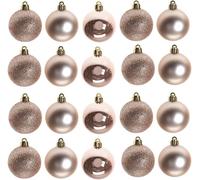 60mm/6Pcs Christmas Baubles Shatterproof Rose Gold, Christmas Tree Decorations Ball Ornaments Balls Xmas Hanging Decorations Holiday Decor - Shiny,Matte,Glitter