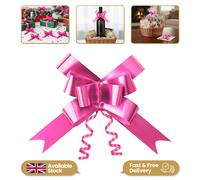 Shatchi 60pcs Hot Pink 50mm/5cm Large Ribbon Pull Bows for Gift Wrapping, Hampers, Florist Bouquets, Wedding Cars & Party Décor Pullbow Shatchi Pink
