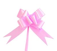 SHATCHI Large 30mm/3cm Ribbon Pull Bows for Party Wall, Gift Wraps, Christmas Trees, Wedding, Birthday Hampers Decoration Florist, Light Pink, 60pcs