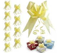 Shatchi 60pcs Light Yellow 50mm/5cm Pull Bows Gift Wrap & Hampers Shatchi Yellow