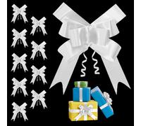 Shatchi 60pcs White 50mm/5cm Pull Bows Gift Wrap & Hampers Shatchi White