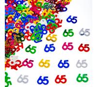 Shatchi 65Th Birthday Confetti Multicolour 1 Pack X 14 Grams Birthday Decoration Foil Metallic 1 Pack