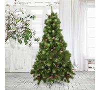 SHATCHI 6ft Elegant Artificial Christmas Tree with Pine Cone & Red Berries Indoor Xmas Home Decor