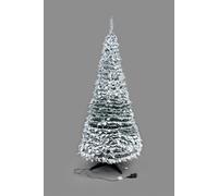 Shatchi 6FT Grey Flocked Pop Up Artificial Christmas Tree with Warm White LEDs & Metal Stand in Green Shatchi Green