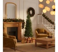 Shatchi 6Ft Slim Pine Green Tree Christmas Holiday Festive Xmas Home Decorations With Pencil Point Tips