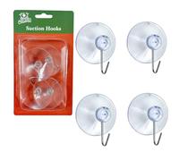 SHATCHI 6Pcs Heavy Duty Suction Hooks - 53mm, Multi-Purpose Reusable Suction Hooks for Kitchen, Bathroom, Office, Christmas Decorations, Signs, Mirrors, Walls