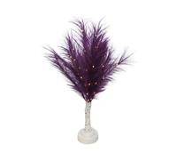 Shatchi 70cm Lighted Feather Tree Lamp - Warm White LED, Battery Operated in Purple Shatchi Purple