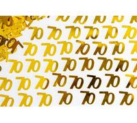 Shatchi 70Th Birthday Confetti Gold 1 Pack X 14 Grams Birthday Decoration Foil Metallic 1 Pack