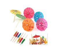 SHATCHI 72/144 Cocktail Umbrellas Mini Paper Tropical Summer Party Food Drink Cup Cake Decorations Picks Sticks Cocktail Accessories, Assorted Parasol