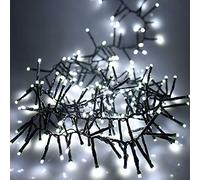 SHATCHI 720 Christmas Tree Cluster Lights Multifunction 8 Light Modes, Timer Green Cable Indoor/Outdoor Low Voltage Holiday Home Decorations, Cool White
