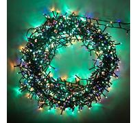 SHATCHI 750LEDs Christmas Tree Compact Cluster Fairy Lights Multifunction 8 Light Modes, Timer Green Cable Indoor/Outdoor Low Voltage Holiday Home Decorations