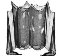 SHATCHI 76cm x 200cm Halloween Creepy Cloth Bulk Buy Black Curtains Door Window Gate Tree Decoration Spooky Scary Net Fancy Dress Party Table Cover, 20pcs