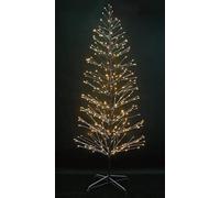 7ft/210cm Pre Lit LED Lights Brown Snowy Twig Tree Indoor 392 Warm White Lights Birch Tree