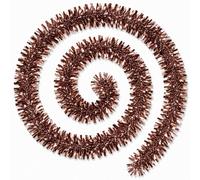 Shatchi 8 X 2M Brown Chunky Tinsel Garland - Chunky Christmas Tinsel Garland - Tree, Mantelpiece And Party Decoration - Festive Home Décor
