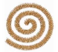 Shatchi 8 X 2M Warm Gold Tinsel Garland - Chunky Christmas Tinsel Garland - Tree, Mantelpiece And Party Decoration - Festive Home Décor