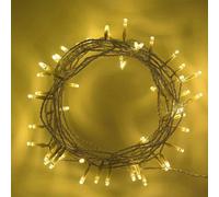 SHATCHI Warm White LED Lights Clear Cable Battery Operated Fairy String Christmas Tree Wedding Party Birthday Garden Party Window Decorations 80 LEDs