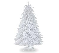 SHATCHI 8ft/2.4m Alaskan Pine White Artificial Christmas Tree Bushy 1100 Tips Xmas Home Decorationations Decorations, PVC, 240cm