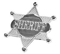 SHATCHI 8pcs Silver Sheriff Badge County Police Cosplay Cotumes for Kids Party Bag Filler Fancy Dress Accessories