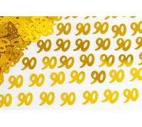 Shatchi 90Th Birthday Confetti Gold 2 Pack X 14 Grams Birthday Decoration Foil Metallic 2 Pack