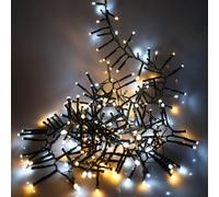 SHATCHI 960 Christmas Tree Cluster Lights Multifunction 8 Light Modes, Timer Green Cable Indoor/Outdoor Low Voltage Holiday Home Decorations, Warm and Cool White