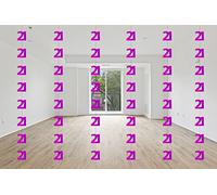 SHATCHI Age Hanging String 13th-90th Glitz Anniversary Birthday Metallic Shiny Foil Banner Party Door Wall Decorations Pack of 6, Pink