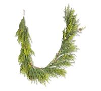SHATCHI Araucaria Garland With Mini Pine Cones 180cm PE Material Real Touch Garlands Holiday Christmas Garlands Cone Garland Fire-Resistant Artificial Pine Decoration For Décor