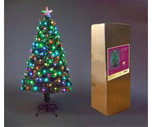 Shatchi Aurora 3Ft Fibre Optic Christmas Tree Multicolour