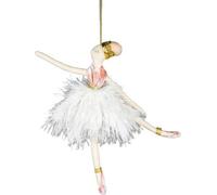 White Ballerina Doll 14x20cm - Christmas Tree Hanging Decorations Festive Decorative Ornaments Fairy Tale Themed Xmas Tree Pendant