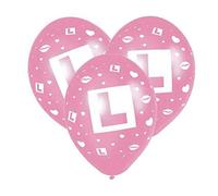 Shatchi BALLOONS-L-PLATE-18PK 18pcs Pink Hen Balloons L Plate Girls Night Decorations Bachelorette Party Accessories