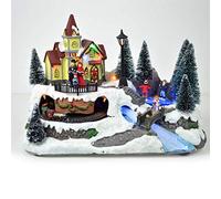 SHATCHI Big Christmas LED Musical Light Up Sculpture Nativity Set Xmas Home Decorations