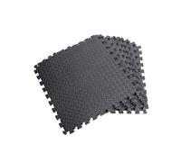 Shatchi Black Gym Flooring Puzzle Mat Interlocking Eva Floor Tiles Non Slip Rubber Cushion For Home Workout Yoga Matting,36Pcs