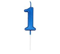 Shatchi Blue 1 Number Candle Birthday Anniversary Party Cake Decorations Topper Shatchi Blue