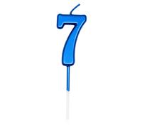 Shatchi Blue 7 Number Candle Birthday Anniversary Party Cake Decorations Topper Shatchi Blue