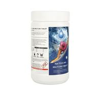 Shatchi BLUE SPARKLE 1 Kg Chlorine 4-in-1 Dispenser Multifunction Tablets Stabiliser, Algaecide & Clarifier for Hot Tubs & Pools in White Shatchi White