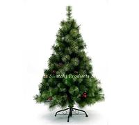 Shatchi Boulder Pine Christmas Tree Home Decorations, Plastic/metal, Green, 8 feet